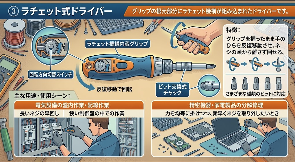 ラチェットドライバー