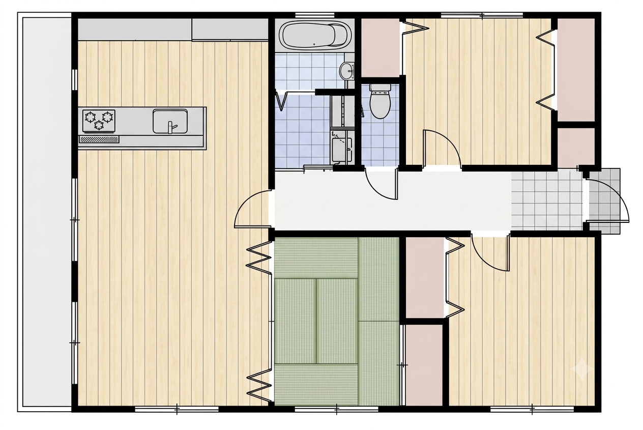 マンション3LDK 間取り図