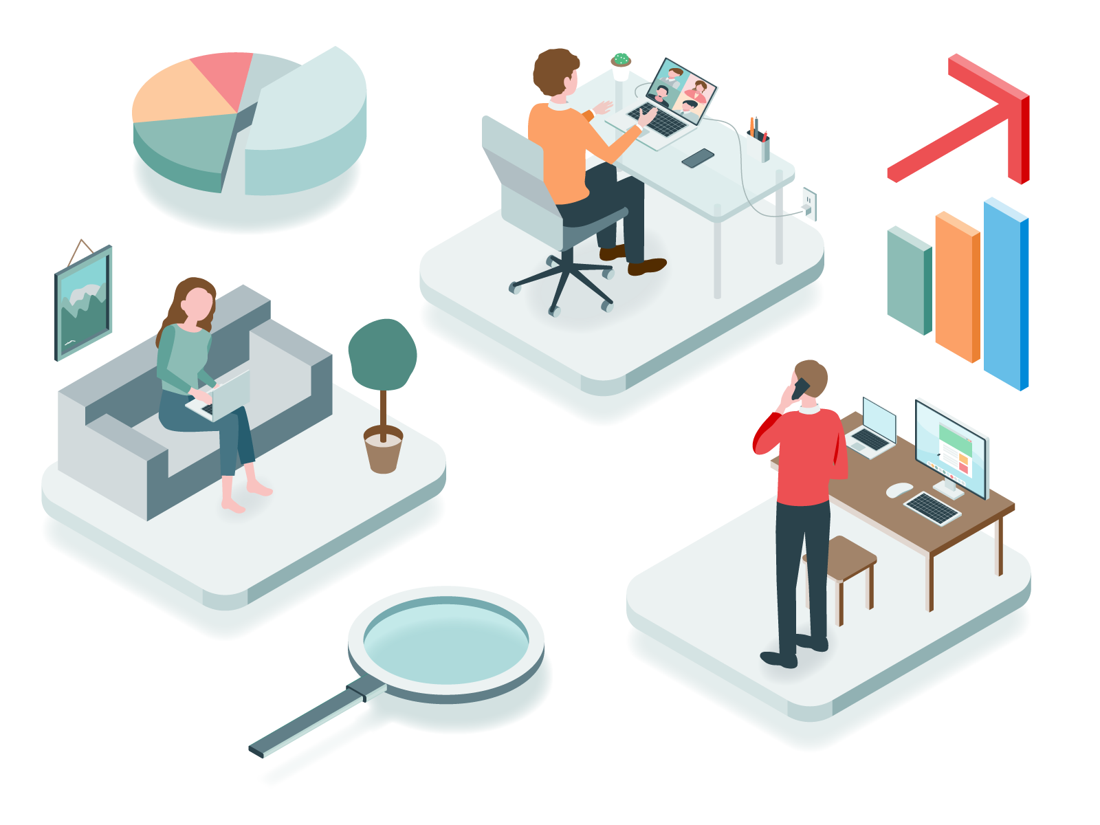 ハイブリッドワークに対応したWEB会議ブースとカフェスペース