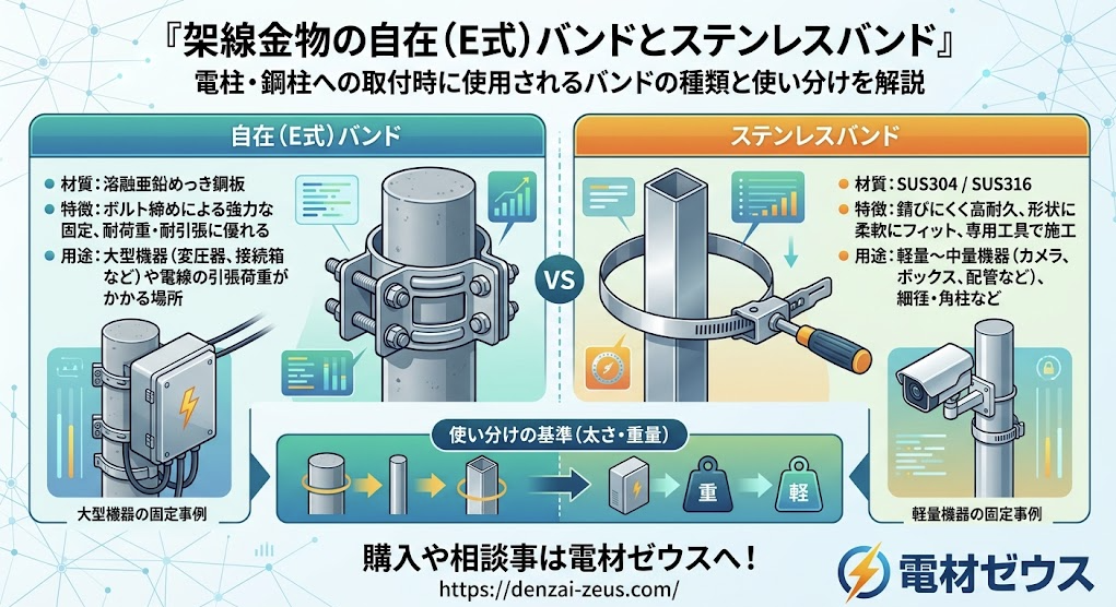 自在バンド（E式バンド）」と「ステンレスバンド」とは！